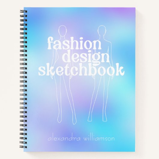 Personalisiertes Retro Fashion Design Sketchbook Notizblock (Vorderseite)