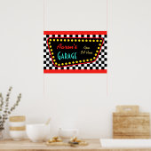 Personalisiertes Retro-Garagen-Schild Poster  (Küche)