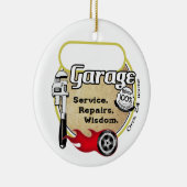 Personalisiertes Retro Garagen-Zeichen Keramik Ornament (Rechts)