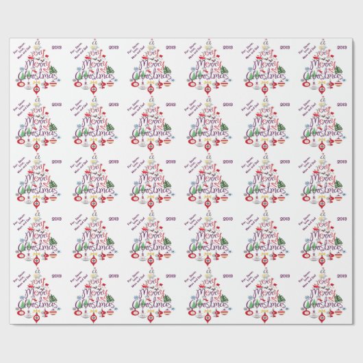 Personalisiertes Retro Geschenkpapier (Flach)