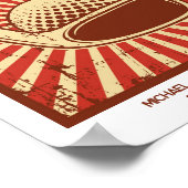 Personalisiertes Retro Golf Club Poster (Ecke)