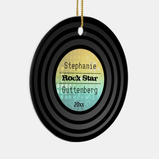 Personalisiertes Retro Keramikornament (Rechts)