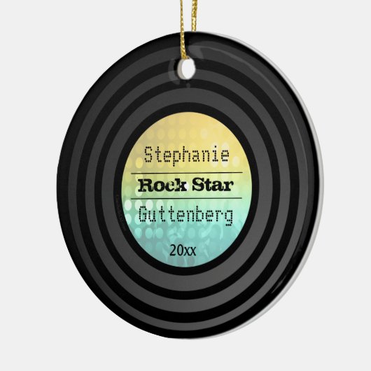 Personalisiertes Retro Keramikornament (Links)