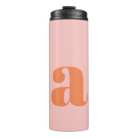 Personalisiertes Retro-Monogramm Brautjungfer Rosa