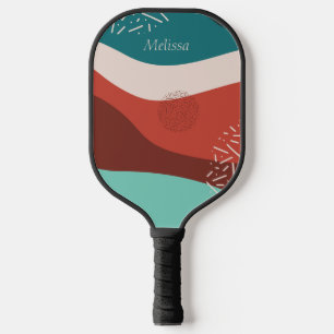 Personalisiertes Retro-Muster Pickleball Schläger