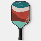 Personalisiertes Retro-Muster Pickleball Schläger (Rückseite)
