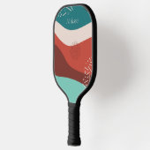 Personalisiertes Retro-Muster Pickleball Schläger (Links)