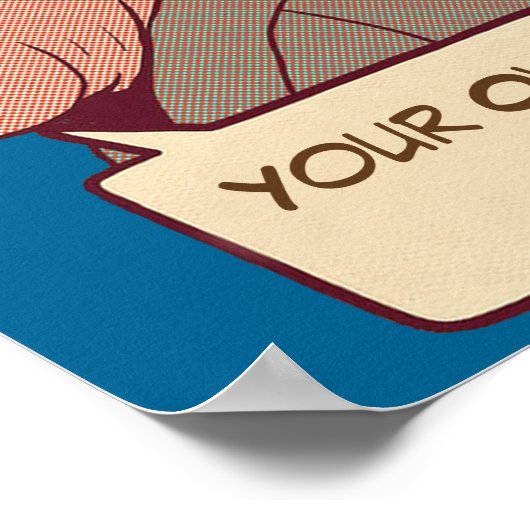 Personalisiertes Retro Poster (Ecke)