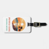 Personalisiertes Retro Punta Cana Gepäckanhänger (Vorderseite horizontal)