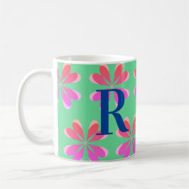 Personalisiertes Retro-Retro-Rosa Kaffeetasse