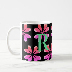 Personalisiertes Retro-Retro-Schwarz Kaffeetasse