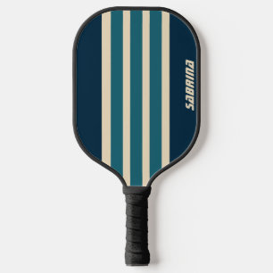 Personalisiertes Retro Rot Weiß & Blau Pickleball Schläger