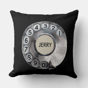 Personalisiertes Retro-Rotary-Telefongespräch Kissen