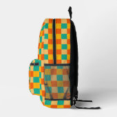 Personalisiertes Retro-Schachbrett Bedruckter Rucksack (Rechts)