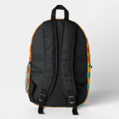 Personalisiertes Retro-Schachbrett Bedruckter Rucksack (Rückseite)