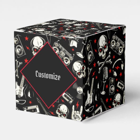 Personalisiertes Retro-Schwermetall-Muster Geschenkschachtel (Vorderseite)