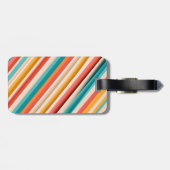 Personalisiertes Retro-Streifen beidseitig Gepäckanhänger (Rückseite horizontal)