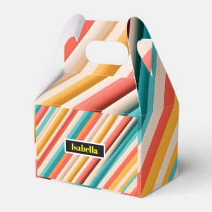 Personalisiertes Retro Strip-Gesichtsfeld Bunt Geschenkschachtel
