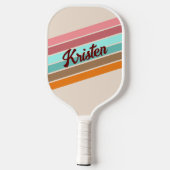 Personalisiertes Retro Strip Pickleball Paddel Pickleball Schläger (Rückseite)
