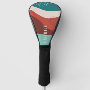 Personalisiertes Retro-Vatertags-Geburtsname-Monog Golf Headcover