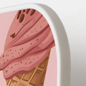 Personalisiertes Retro Vintag Ice Creme Kronmuster Pickleball Schläger (Linke Seite)