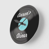 Personalisiertes Retro Vinyl Record Wall Clock-Ges Runde Wanduhr (Winkel)