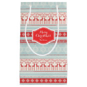 Personalisiertes Retro-Weihnachtsband Kleine Geschenktüte (Vorderseite)
