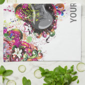 Personalisiertes Retromusikhandtuch Küchentuch (Gefaltet)