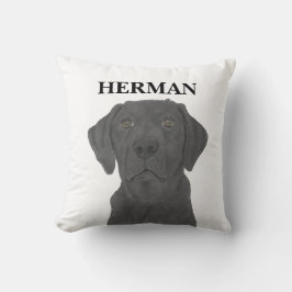 Personalisiertes Reversible Black Labrador Kissen
