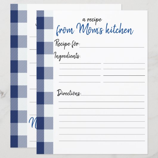 Personalisiertes Rezept (Vorne/Hinten)