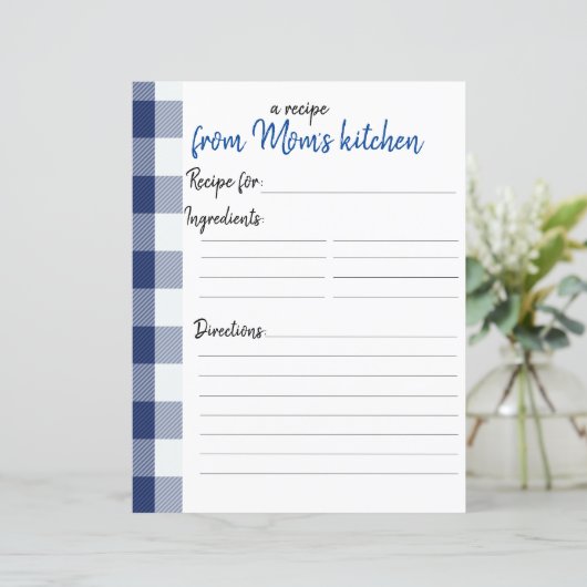 Personalisiertes Rezept (Stehend Vorderseite)