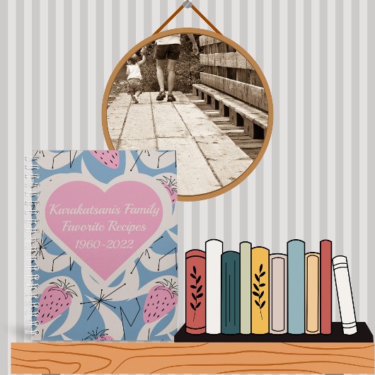 Personalisiertes Rezept aus der Mitte des Jahrhund Notizblock