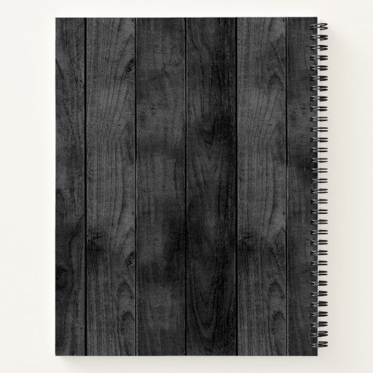 Personalisiertes Rezept aus rustikalem Holz Notizblock (Rückseite)