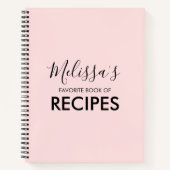 Personalisiertes Rezept Buch Rosa Rosa (Vorderseite)