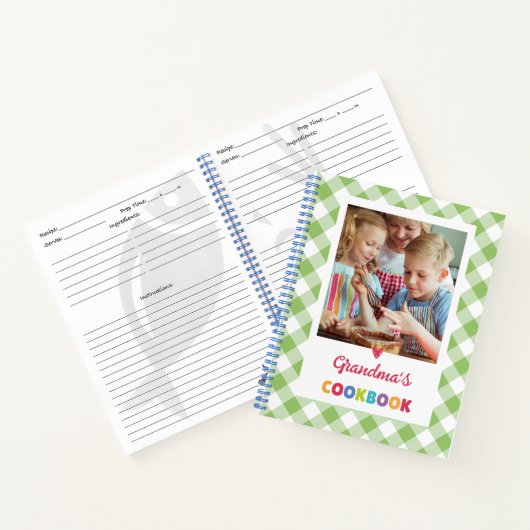 PERSONALISIERTES Rezept-Buch von Oma (ADD YOU FOTO Notizblock (Innenseite)