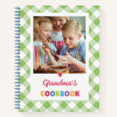 PERSONALISIERTES Rezept-Buch von Oma (ADD YOU FOTO Notizblock (Vorderseite)