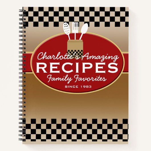 Personalisiertes Rezept für Familien Notizblock (Vorderseite)