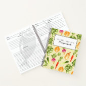 Personalisiertes Rezept für gelbes Gemüse Notizblock (Innenseite)