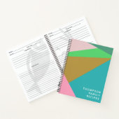 Personalisiertes Rezept für geometrisches Farbbloc Notizblock (Innenseite)