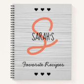 Personalisiertes Rezept für moderne Skripte Notizblock (Vorderseite)