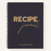 Personalisiertes Rezept | Indigo Blue Notizblock (Vorderseite)