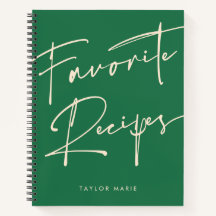Personalisiertes Rezept Journal Green