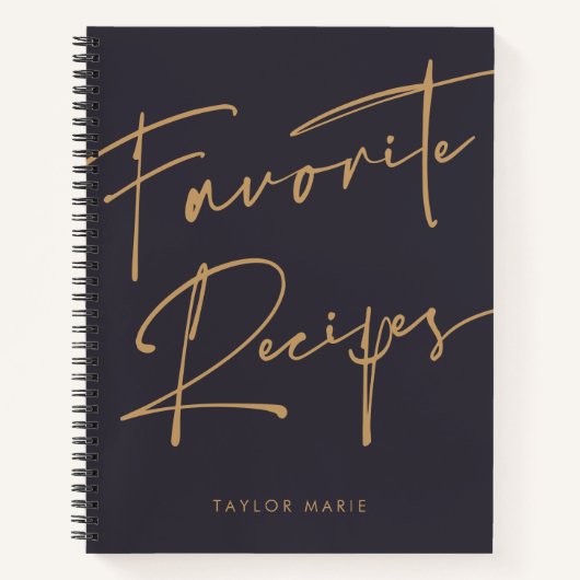 Personalisiertes Rezept Journal Indigo Blue Notizblock (Vorderseite)