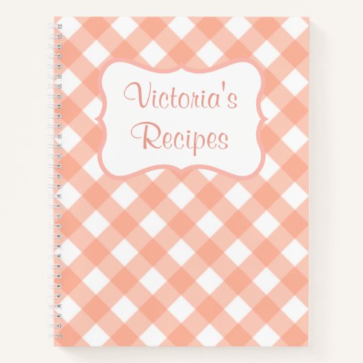 Personalisiertes Rezept Kochbuch Geschenk Notizbuch (Vorderseite)