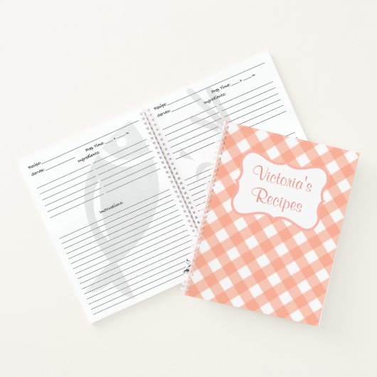 Personalisiertes Rezept Kochbuch Geschenk Notizbuch (Innenseite)