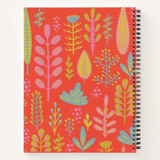 Personalisiertes Rezept Lebendes Folk Botanisches  Notizblock (Rückseite)