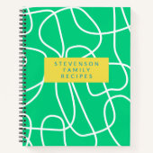 Personalisiertes Rezept Moderne Abstrakte Linie Ar Notizblock (Vorderseite)