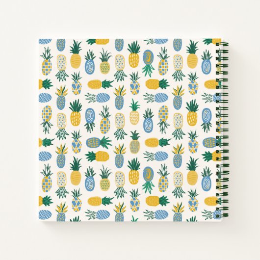 Personalisiertes Rezept-Notebook für Ananas Notizblock (Rückseite)