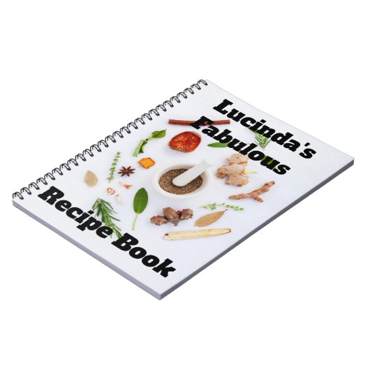 Personalisiertes Rezept-Notebook Notizblock (Linke Seite)