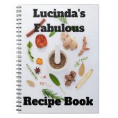 Personalisiertes Rezept-Notebook Notizblock (Vorderseite)